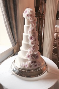 Grand Cascade Wedding Cake at Eastwell Manor in Kent