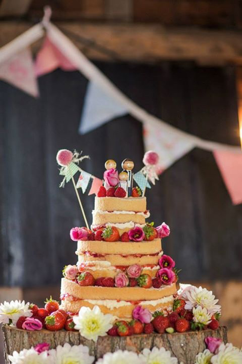 Naked Wedding Cake! –  At Preston Court, Kent