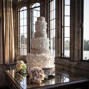 Pretty Frills Luxury Wedding Cake at Leeds Castle in Kent