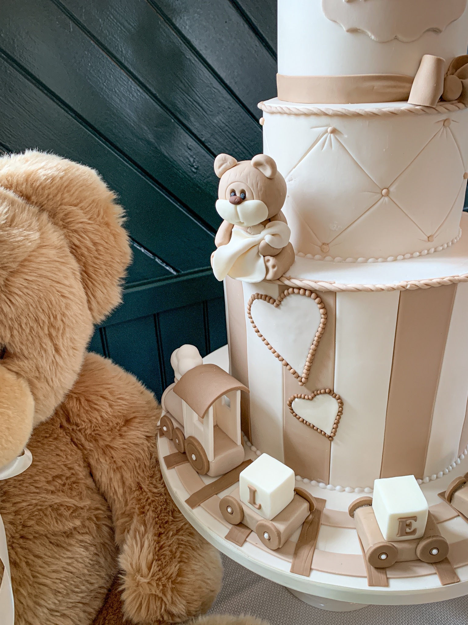 Teddy Bear Christening Cake – Godstone Surrey