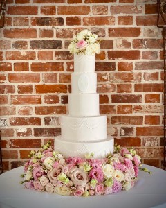 Budget Wedding Cakes - Fresh flowers and Fake Tiers in Essex