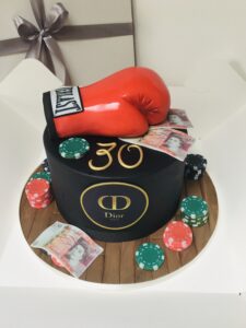 Luxury Birthday Cake - Boxing Glove theme