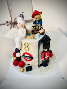 London Theme Celebration Cake. Luxury Party Cakes in Mayfair