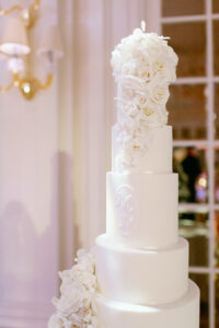 White Wedding Cake at Raffles London. Wedding Cake Supplier at Raffles
