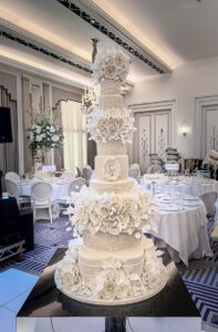 9 tiers incredible wedding cake. Wedding Cake at Peckforton Castle